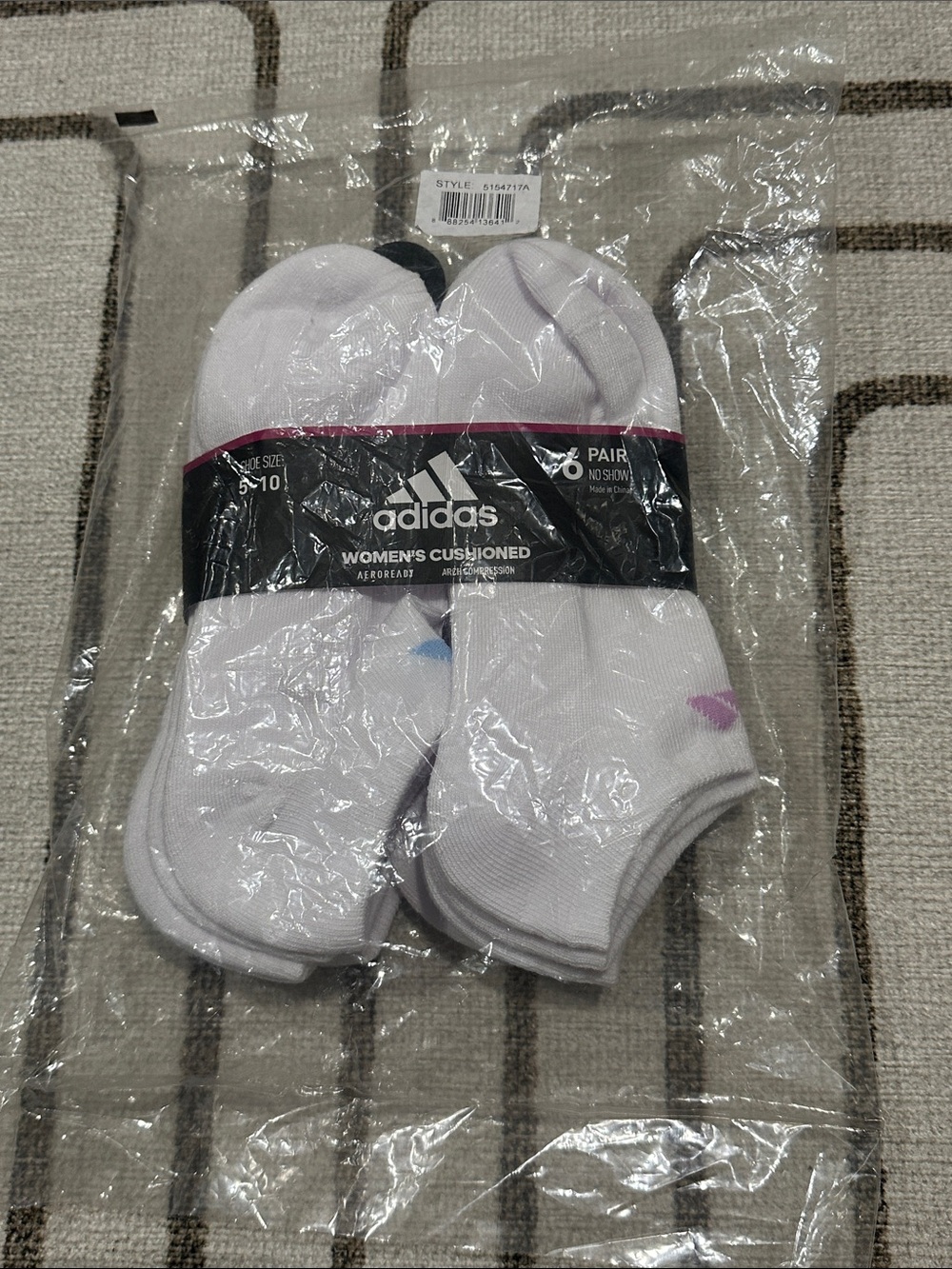 adidas Women's Cushioned No-Show Socks - White (6 Pair)
